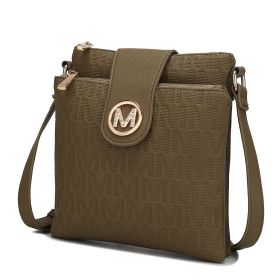 MKF Collection Marietta M Signature Womens Handbag Crossbody Bag by Mia K (Material: Polycarbonate, Color: Green)