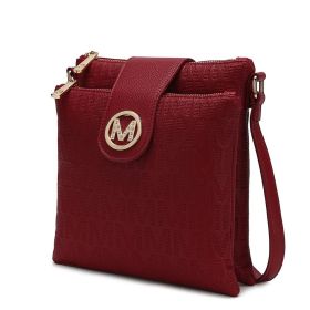 MKF Collection Marietta M Signature Womens Handbag Crossbody Bag by Mia K (Material: Polycarbonate, Color: Red)