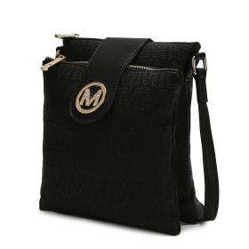 MKF Collection Marietta M Signature Womens Handbag Crossbody Bag by Mia K (Material: Polycarbonate, Color: Black)