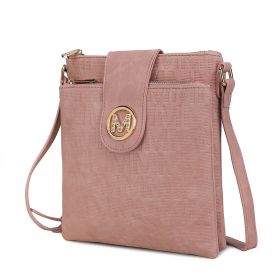 MKF Collection Marietta M Signature Womens Handbag Crossbody Bag by Mia K (Material: Polycarbonate, Color: Rose Pink)