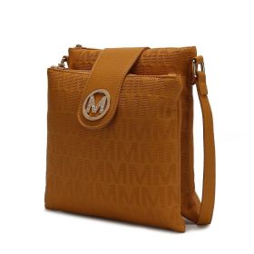 MKF Collection Marietta M Signature Womens Handbag Crossbody Bag by Mia K (Material: Polycarbonate, Color: Mustard)