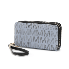 MKF Collection Hofstra M Signature Wallet Wristlet by Mia k (Material: Polycarbonate, Color: Grey)