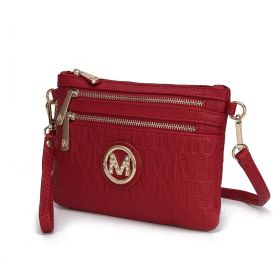 MKF Collection Roonie Milan Signature Crossbody Wristlet by Mia k (Material: Polycarbonate, Color: Red)
