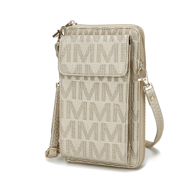 MKF Collection Caddy Vegan Leather Women Phone Wallet Crossbody by Mia k (Material: Polycarbonate, Color: Gold)