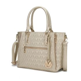 MKF Collection Cairo M Signature Satchel Handbag by Mia k (Material: Polycarbonate, Color: Gold)