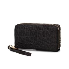 MKF Collection Lisbette Embossed M Signature Wallet by Mia k (Material: Polycarbonate, Color: Chocolate)
