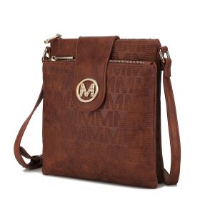 MKF Collection Marietta M Signature Womens Handbag Crossbody Bag by Mia K (Material: Polycarbonate, Color: Camel)