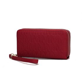 MKF Collection Lisbette Embossed M Signature Wallet by Mia k (Material: Polycarbonate, Color: Red)