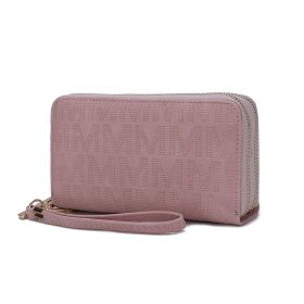 MKF Collection Lisbette Embossed M Signature Wallet by Mia k (Material: Polycarbonate, Color: Rose Pink)