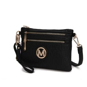 MKF Collection Roonie Milan Signature Crossbody Wristlet by Mia k (Material: Polycarbonate, Color: Black)