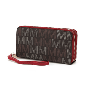 MKF Collection Hofstra M Signature Wallet Wristlet by Mia k (Material: Polycarbonate, Color: Red)