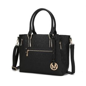 MKF Collection Cairo M Signature Satchel Handbag by Mia k (Material: Polycarbonate, Color: Black)