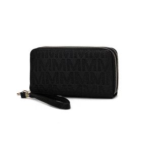MKF Collection Lisbette Embossed M Signature Wallet by Mia k (Material: Polycarbonate, Color: Black)