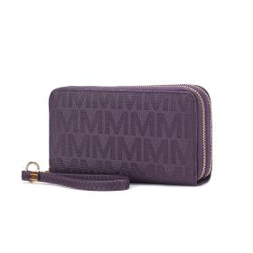MKF Collection Lisbette Embossed M Signature Wallet by Mia k (Material: Polycarbonate, Color: Purple)