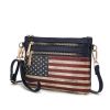 MKF Collection Alisson Vegan Leather Women FLAG Crossbody-Wristlet Bag by Mia K