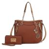 MKF Collection Lina Tote Handbag with Wristlet Wallet Vegan Leather Crossover Women's Purse by Mia K