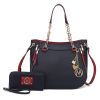MKF Collection Lina Tote Handbag with Wristlet Wallet Vegan Leather Crossover Women's Purse by Mia K