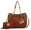 MKF Collection Lina Tote Handbag with Wristlet Wallet Vegan Leather Crossover Women's Purse by Mia K