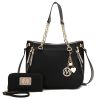 MKF Collection Lina Tote Handbag with Wristlet Wallet Vegan Leather Crossover Women's Purse by Mia K