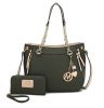 MKF Collection Lina Tote Handbag with Wristlet Wallet Vegan Leather Crossover Women's Purse by Mia K