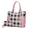 MKF Collection Bonita Checker Tote Handbag & Wallet Set Women by Mia K