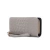 MKF Collection Eve Genuine Leather Crocodile Embossed Women Wristlet Wallet by Mia K