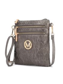 MKF Collection Scarlett Crossbody Handbag by Mia k (Material: Polycarbonate, Color: PEWTER)