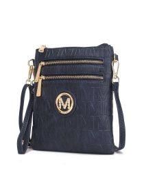 MKF Collection Scarlett Crossbody Handbag by Mia k (Material: Polycarbonate, Color: Navy)