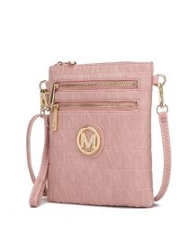 MKF Collection Scarlett Crossbody Handbag by Mia k (Material: Polycarbonate, Color: Rose Pink)
