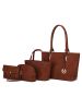 MKF Collection Edelyn embossed M Signature Four PCS Tote Set by Mia k