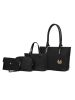 MKF Collection Edelyn embossed M Signature Four PCS Tote Set by Mia k