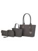 MKF Collection Edelyn embossed M Signature Four PCS Tote Set by Mia k