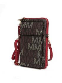 MKF Collection Cossetta Cell Phone Crossbody Wristlet Handbag Vegan Leather Versatile Multi-Use Phone Holder by Mia K (Material: Vegan Leather, Color: Red)