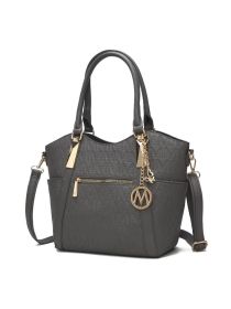 MKF Collection Hazel Vegan Leather Women Tote by Mia k (Material: Vegan Leather, Color: Grey)