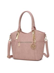 MKF Collection Hazel Vegan Leather Women Tote by Mia k (Material: Vegan Leather, Color: Rose Pink)