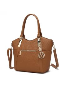 MKF Collection Hazel Vegan Leather Women Tote by Mia k (Material: Vegan Leather, Color: Tan)