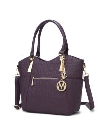 MKF Collection Hazel Vegan Leather Women Tote by Mia k (Material: Vegan Leather, Color: Purple)