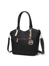 MKF Collection Hazel Vegan Leather Women Tote by Mia k (Material: Vegan Leather, Color: Black)