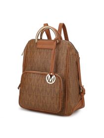 MKF Collection Cora Milan M Signature Trendy Backpack by Mia k (Material: Vegan Leather, Color: Tan)