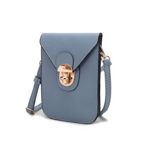 MKF Collection Havana Smartphone Crossbody Handbag Women by Mia K (Material: Vegan Leather, Color: Denim)