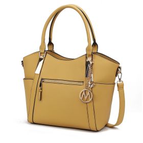 MKF Collection Janise Solid Tote Handbag Women by Mia K (Material: Vegan Leather, Color: Yellow)