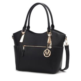 MKF Collection Janise Solid Tote Handbag Women by Mia K (Material: Vegan Leather, Color: Black)