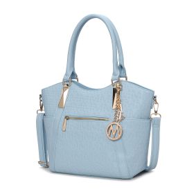 MKF Collection Hazel Vegan Leather Women Tote by Mia k (Material: Vegan Leather, Color: Light Blue)