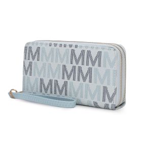 MKF Collection Hofstra M Signature Wallet Wristlet by Mia k (Material: Polycarbonate, Color: Light Blue)