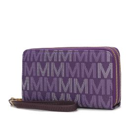 MKF Collection Hofstra M Signature Wallet Wristlet by Mia k (Material: Polycarbonate, Color: Purple)