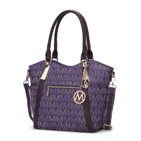 MKF Collection Jeneece M Signature Tote Bag by Mia k (Material: Polycarbonate, Color: Purple)