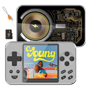 Multifunctional Game Console Power Bank, 20W Wireless Magnetic Charging, 6000+ Built-in Classic Games, MP3, MP4, Digital Photo Frame, E-book (Color: Silver)