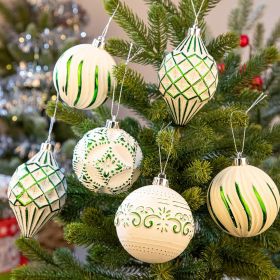 16PCS Shatterproof Christmas Ball Ornaments Set (Color: Green)