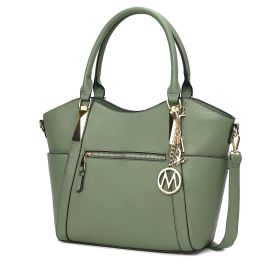 MKF Collection Janise Solid Tote Handbag Women by Mia K (Material: Vegan Leather, Color: Sage)