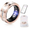 2025 Smart Ring for Women, Elegant Rose Gold Fitness Tracker with Heart Rate Sleep Monitoring, Blood Oxygen SpO2 Tracking